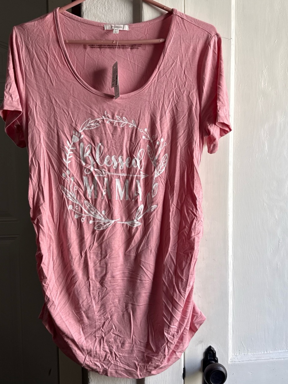Maurices Pink 'Blessed Mama' Scoop Neck Tee